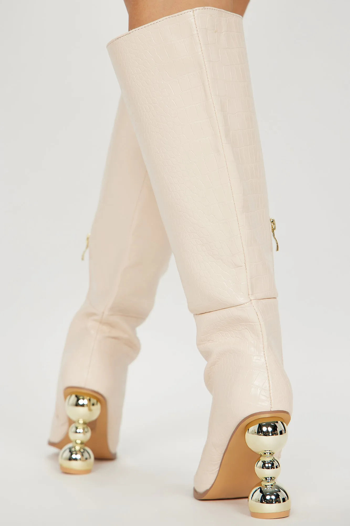 Best To Do It Knee High Boots - Cream