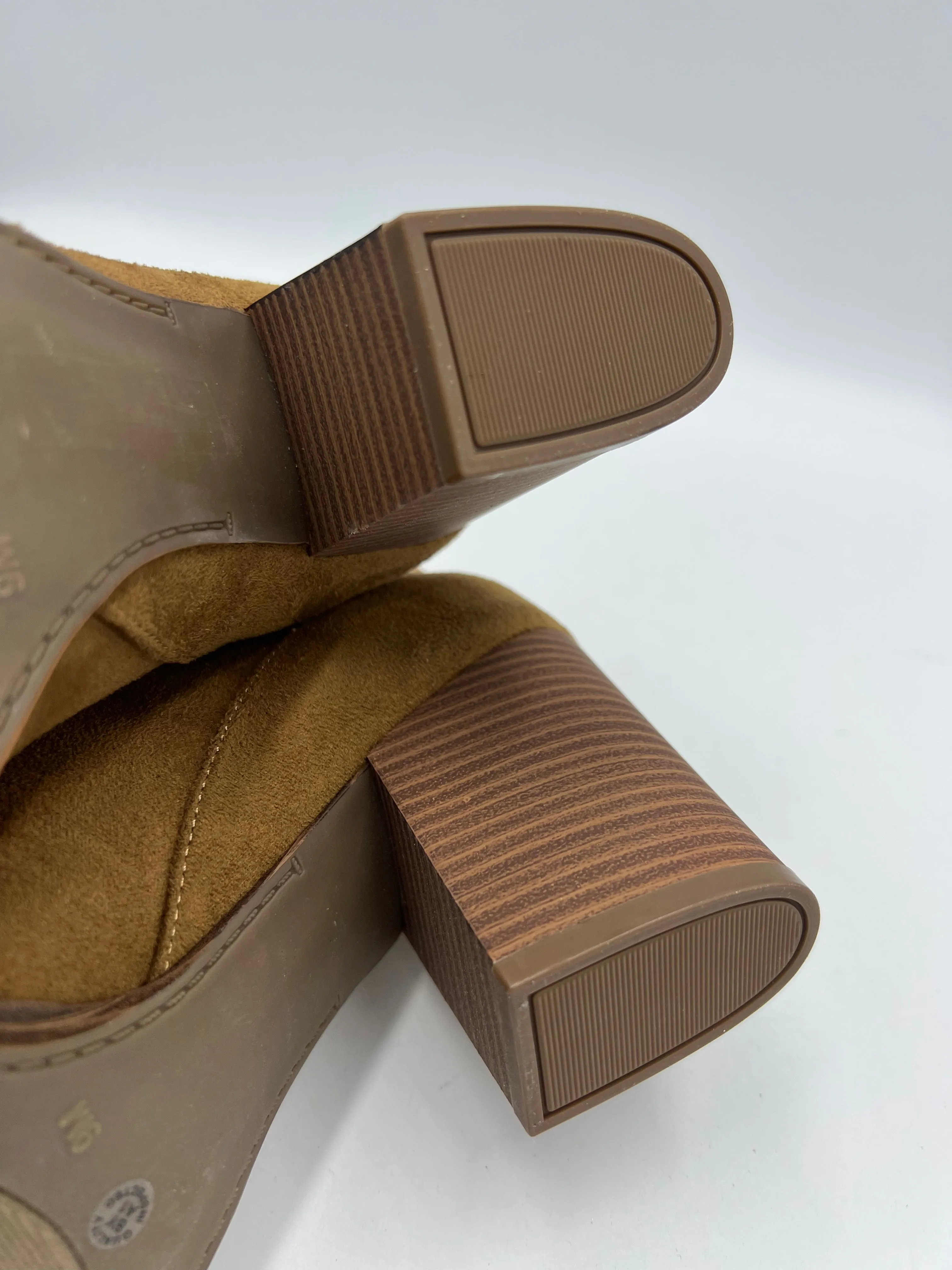 Boots Ankle Heels By Ana In Brown, Size: 9