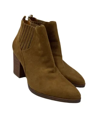 Boots Ankle Heels By Ana In Brown, Size: 9
