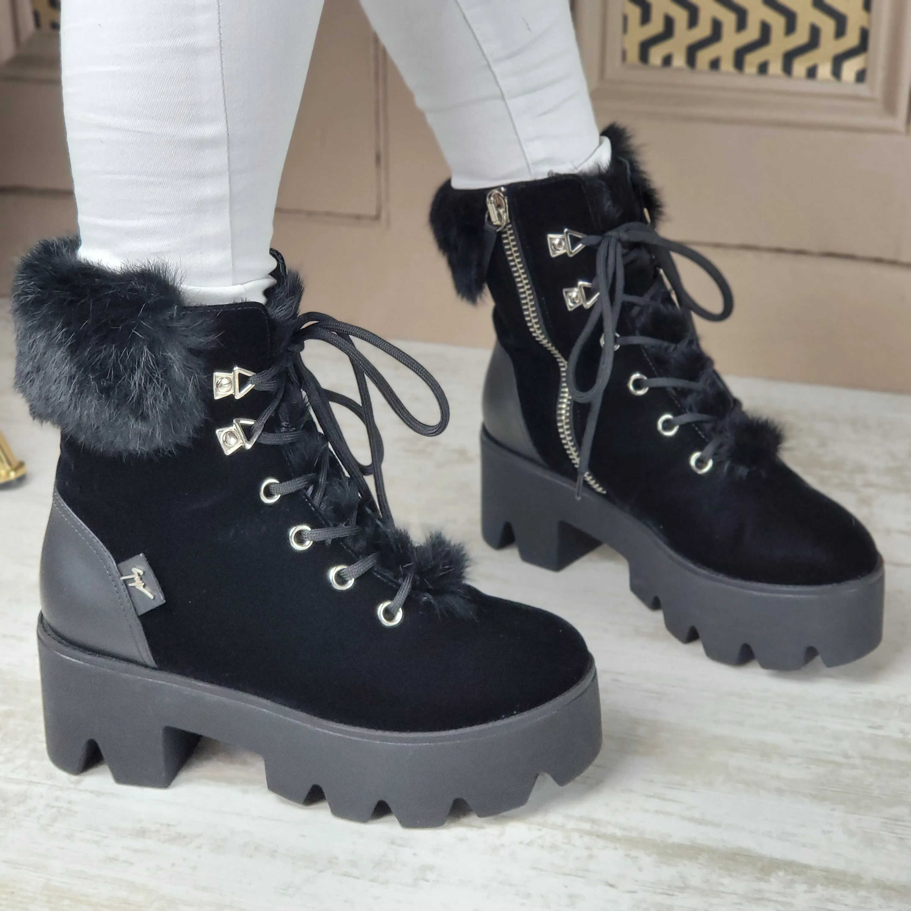 GIUSEPPE ZANOTTI JULIET TREK BOOTS EU 38/ UK 5