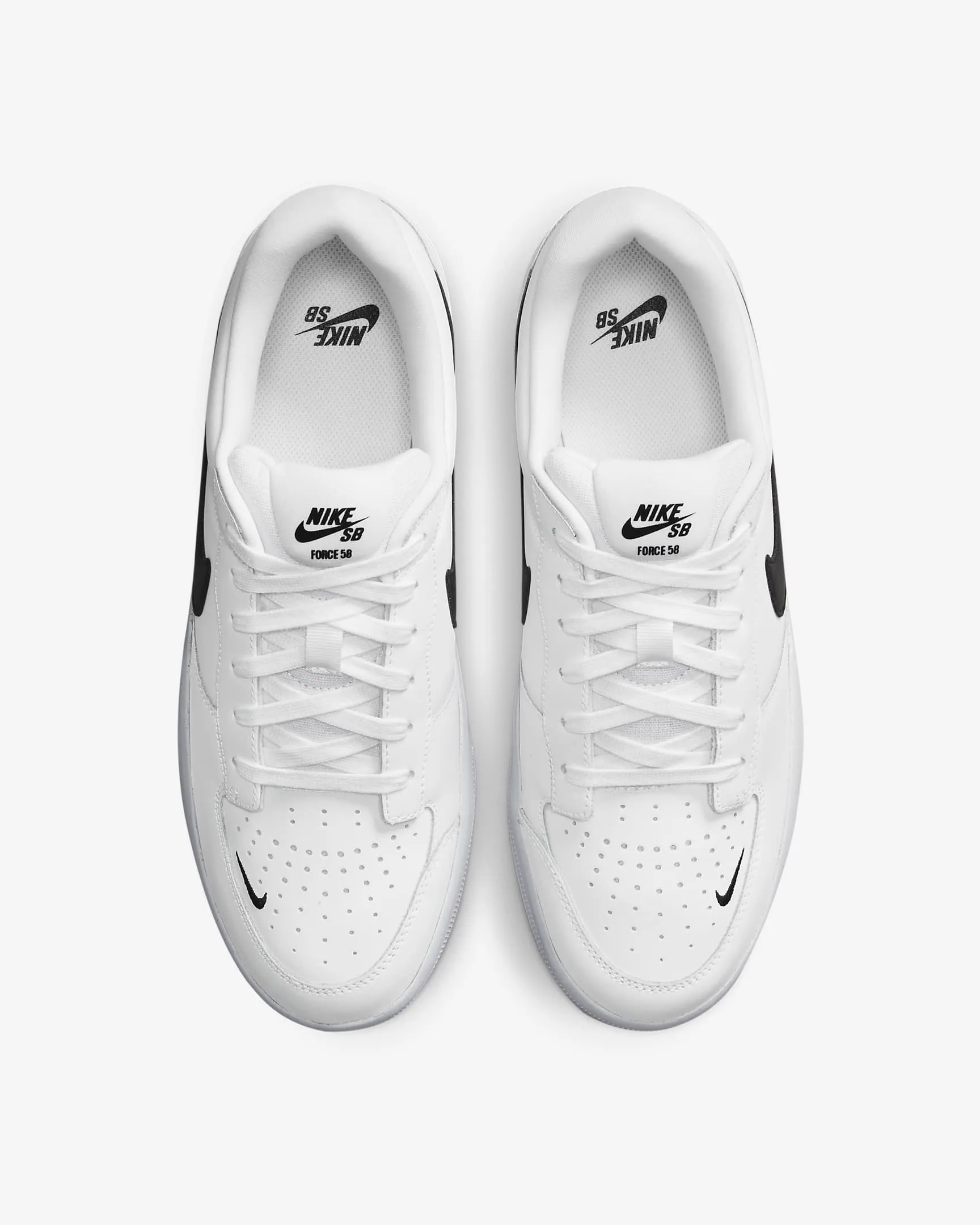 NIKE SB FORCE 58 PRM LEATHER - WHITE/BLACK-WHITE-WHITE