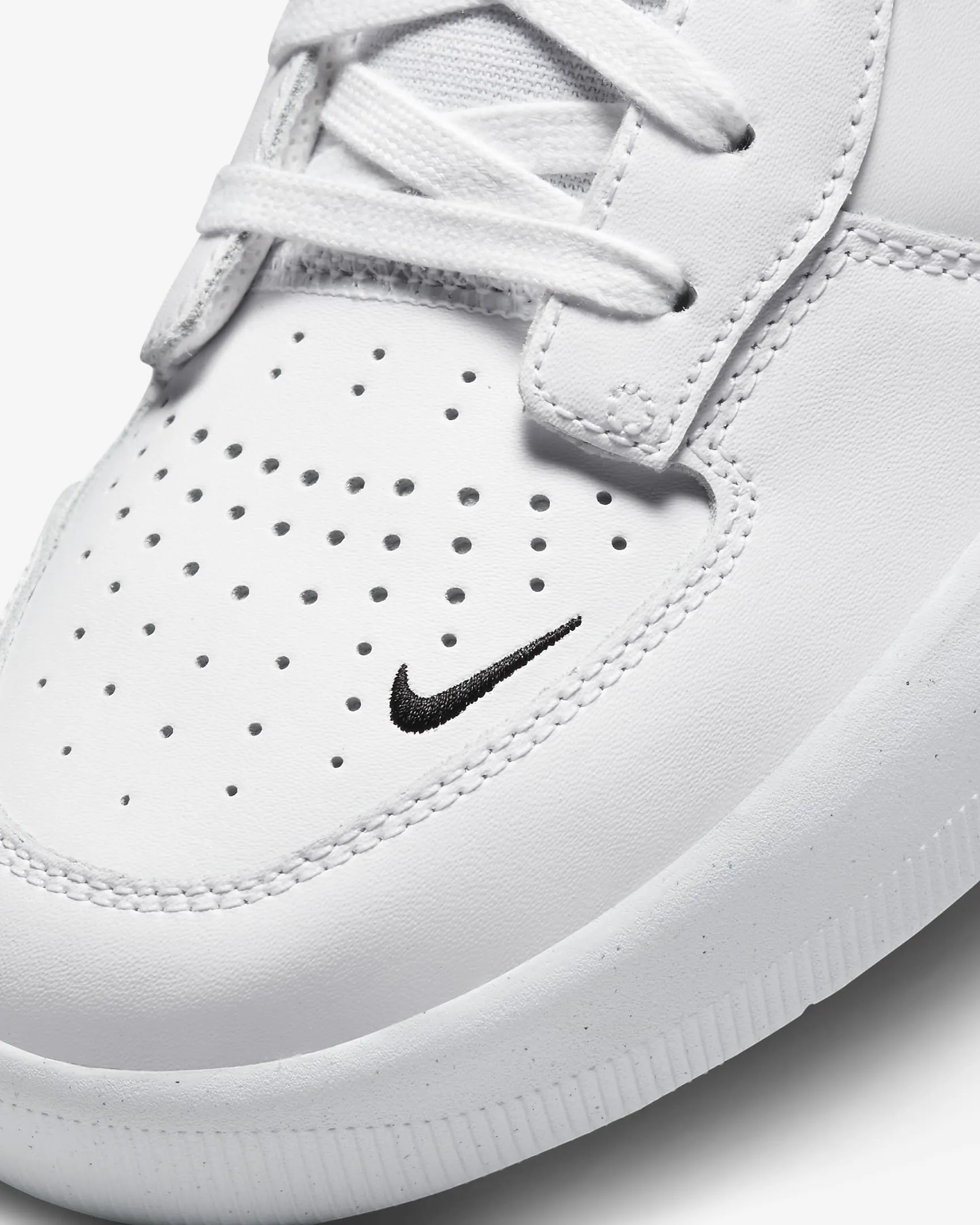 NIKE SB FORCE 58 PRM LEATHER - WHITE/BLACK-WHITE-WHITE