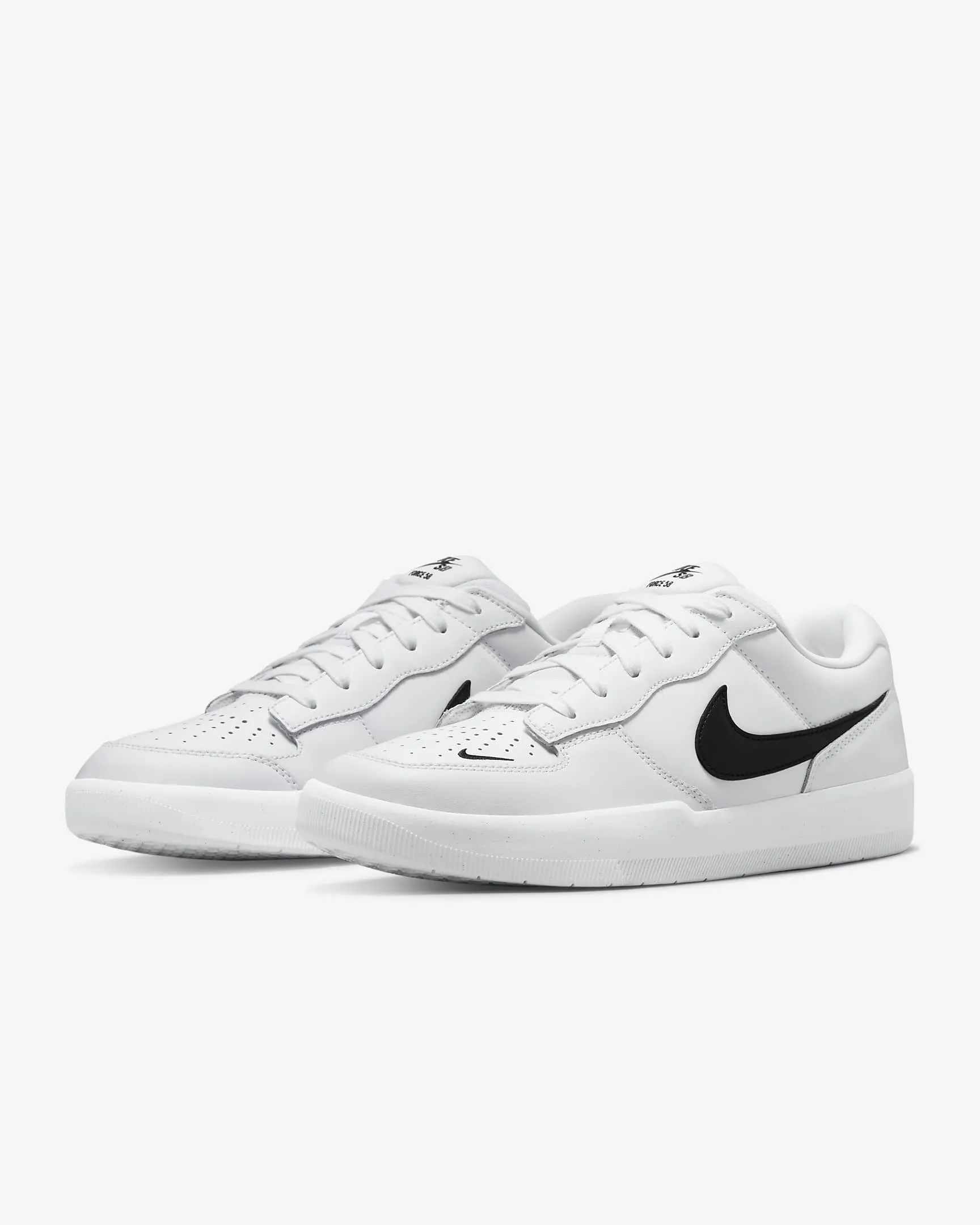 NIKE SB FORCE 58 PRM LEATHER - WHITE/BLACK-WHITE-WHITE
