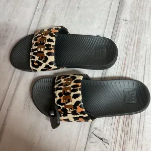 Sandals Flats By Reef In Black & Brown, Size:8
