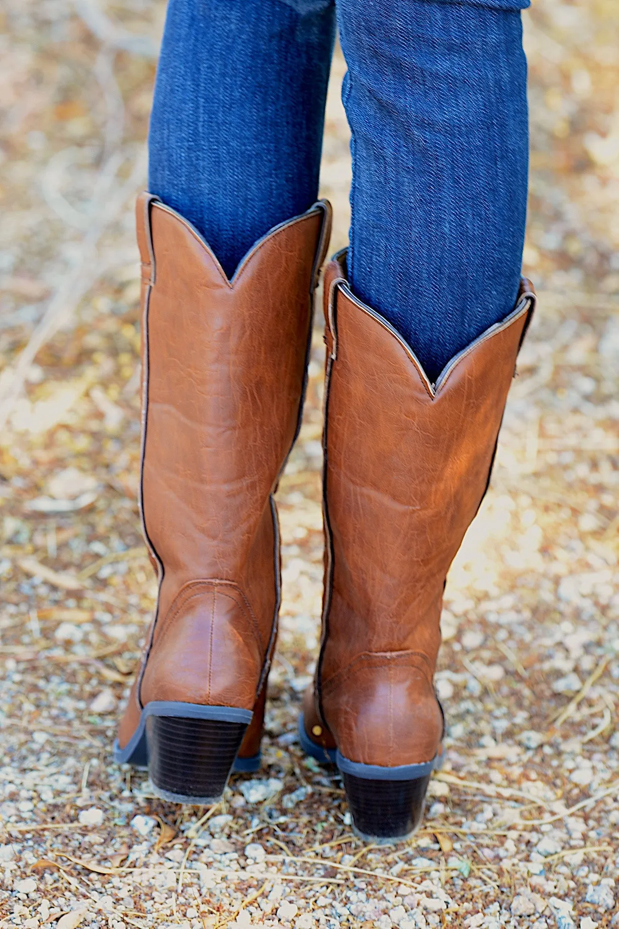 She's Gone Country Boots - Cognac