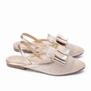 Sparkle Slingback Flats-Gold