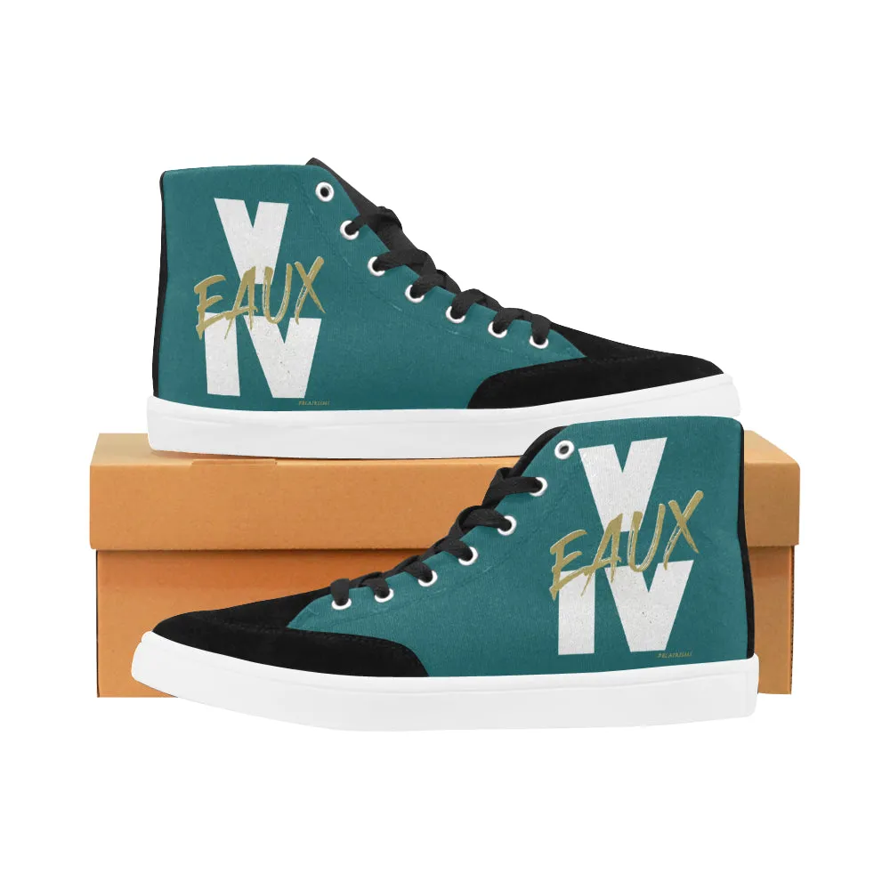 WHITE/GOLD V EAUX IV MEN'S HI-TOP SHOES