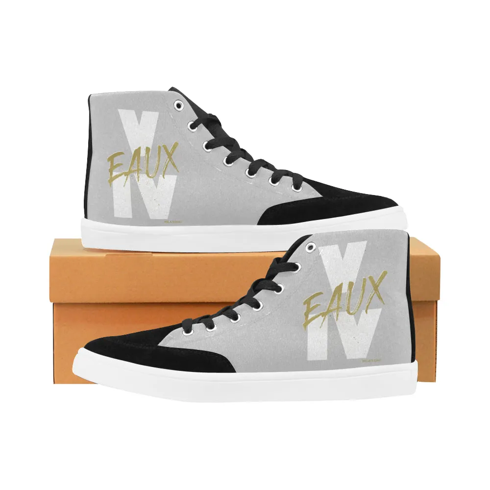 WHITE/GOLD V EAUX IV MEN'S HI-TOP SHOES