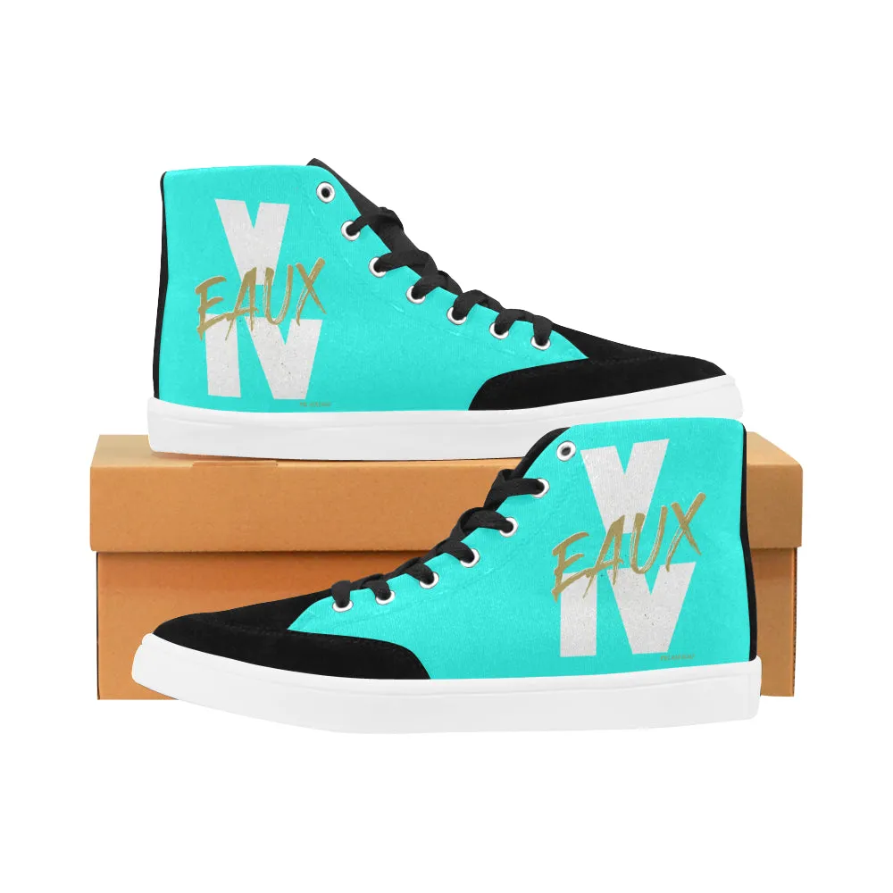 WHITE/GOLD V EAUX IV MEN'S HI-TOP SHOES