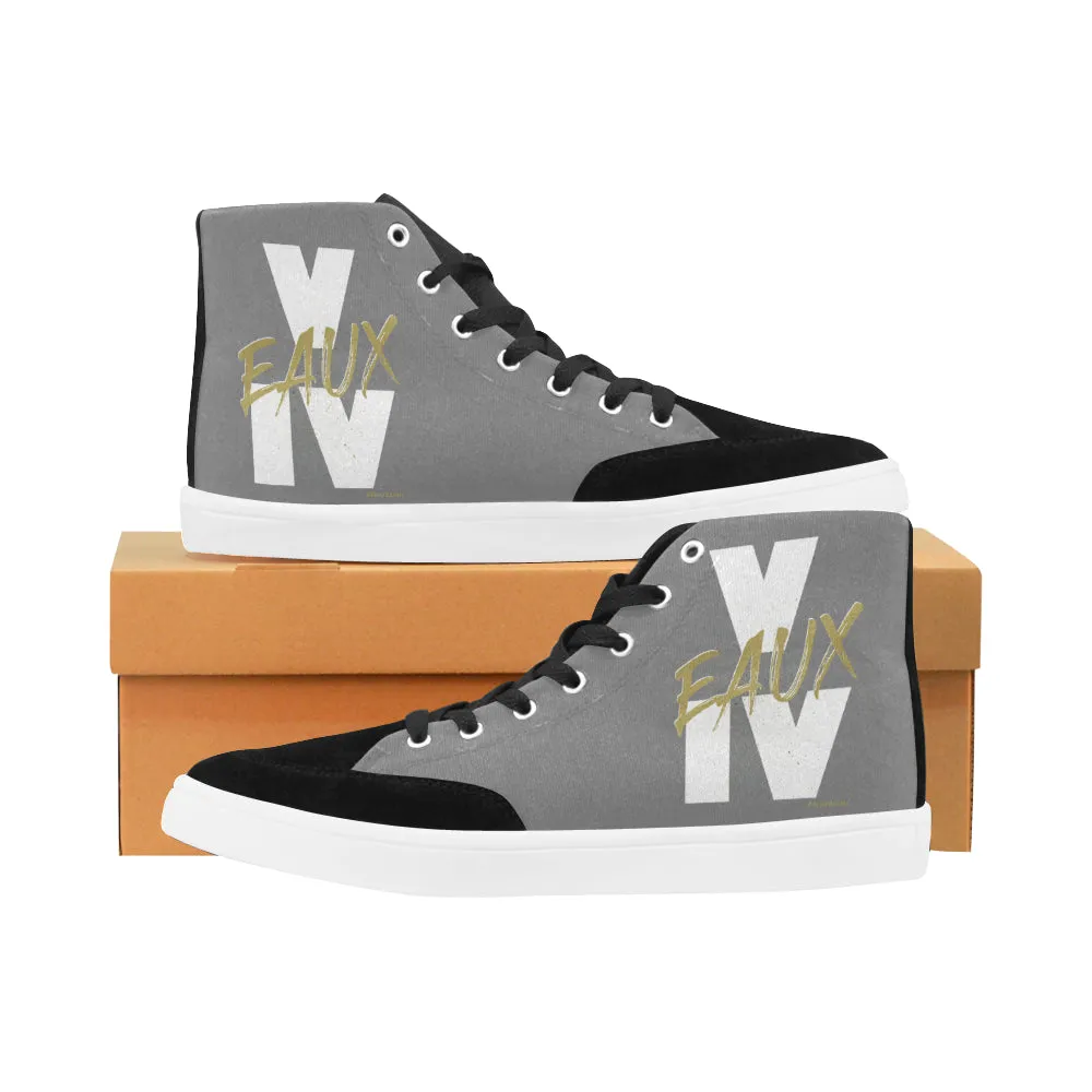 WHITE/GOLD V EAUX IV MEN'S HI-TOP SHOES