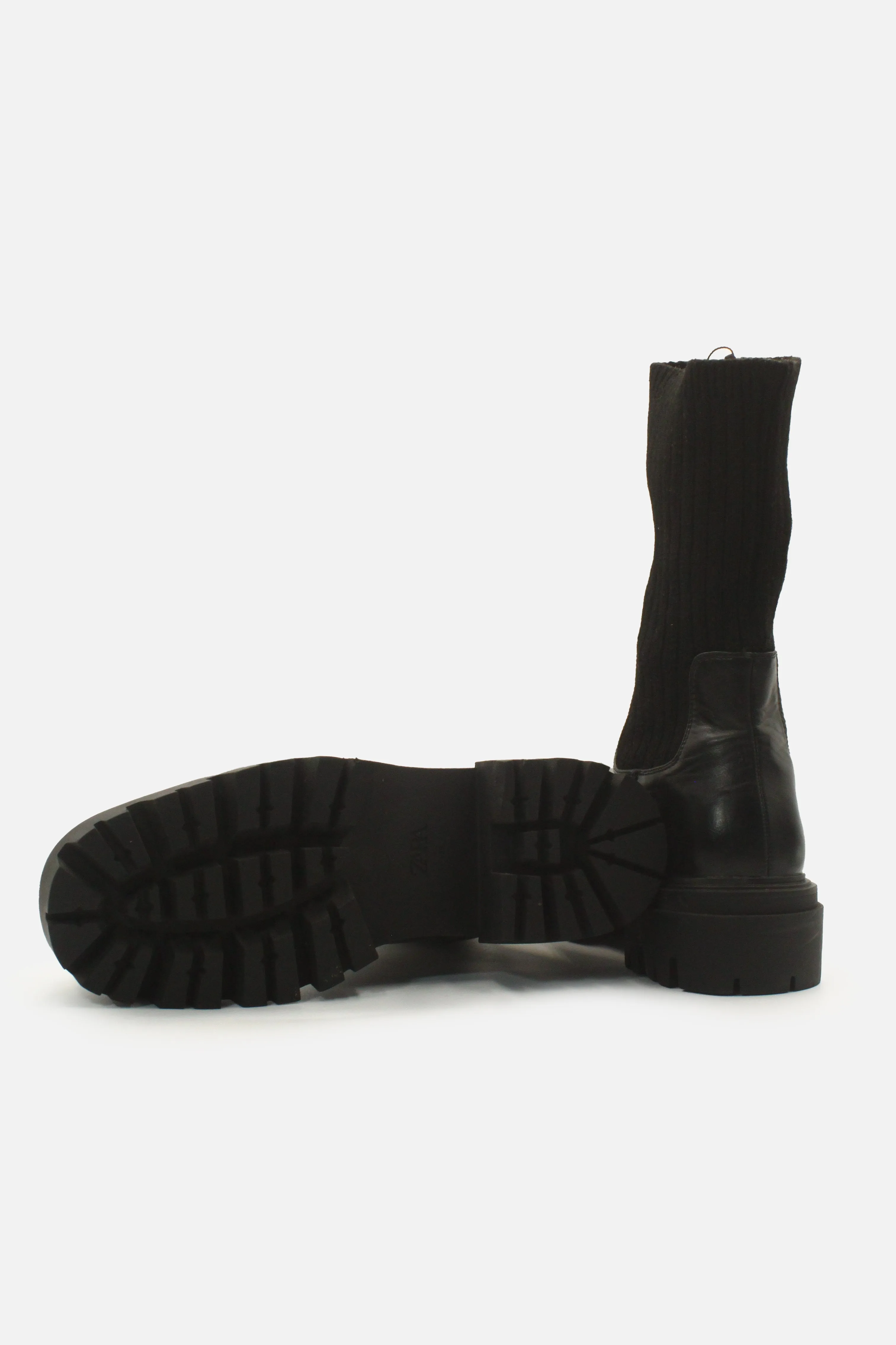 Zara Stretchable Ankle Boots | Textile