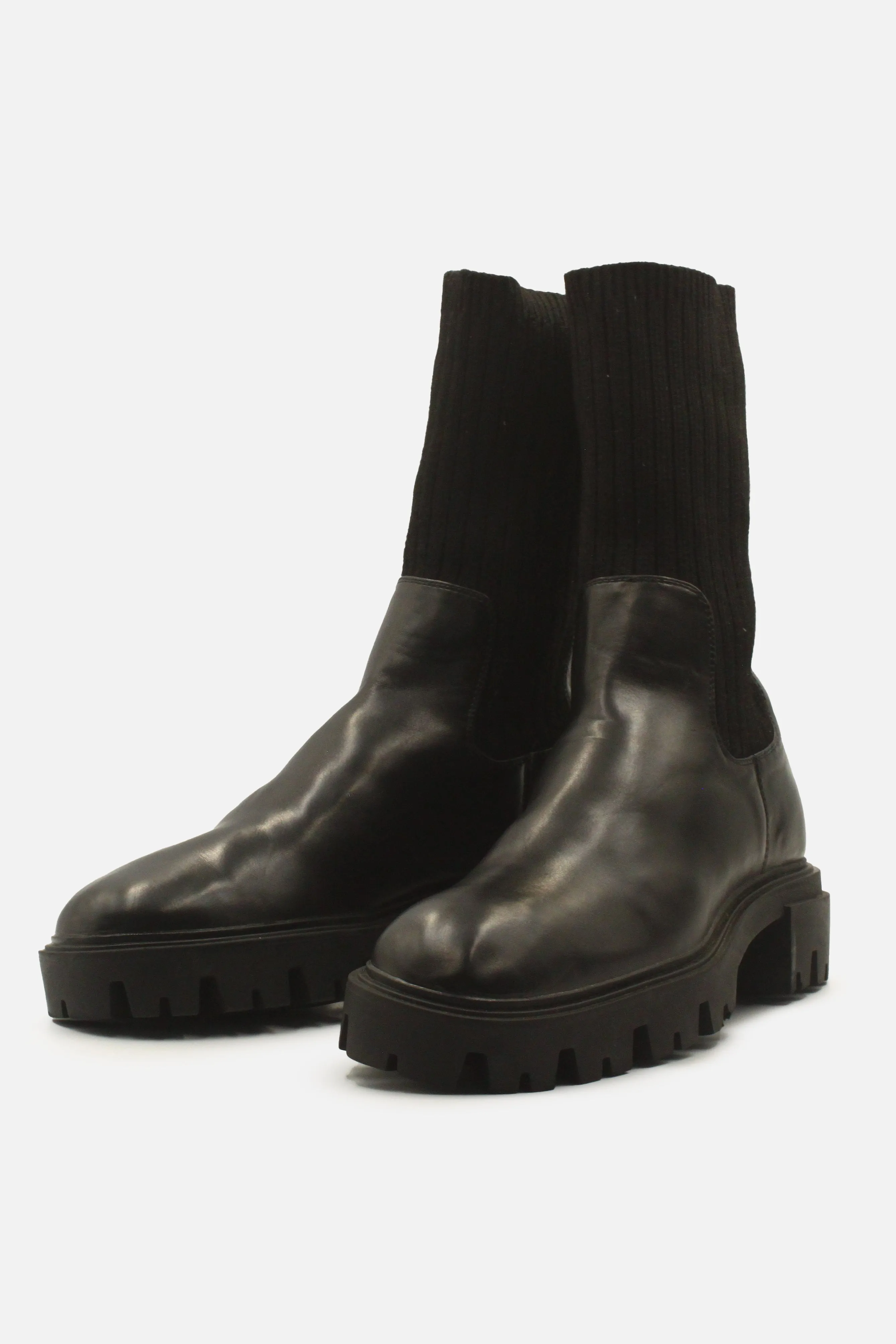 Zara Stretchable Ankle Boots | Textile
